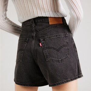 Levi's Women's Dark Gray high waisted mom shorts